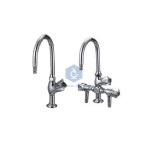Water Tap, Swan Neck, Knobbed, Chrome